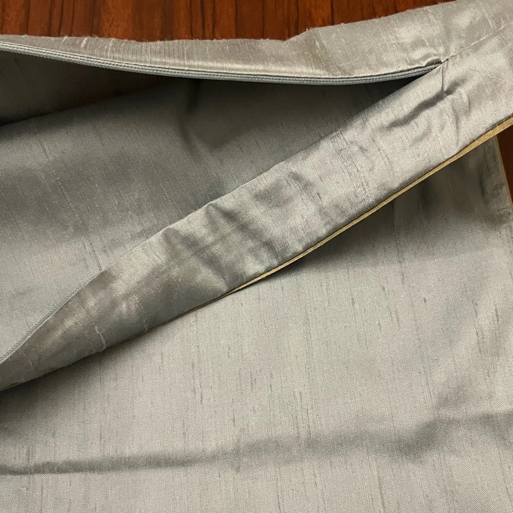 Pottery Barn Soft Silk Gray pillow sham size  18 by  18 inches